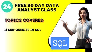 #24 Learn SQL for Data Analysis: Free Tamil Data Analyst Training Course  in 80 Days | Day 24/ SQL