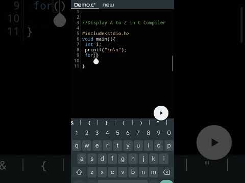 Print A to Z Character in C program #cprogramming #computer #cprogrammingvideo #knowleage
