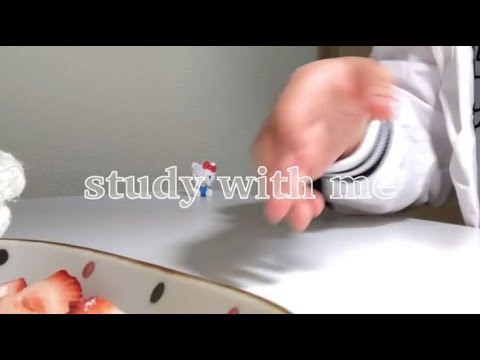 ╲study with me╱pencil asmr🍓