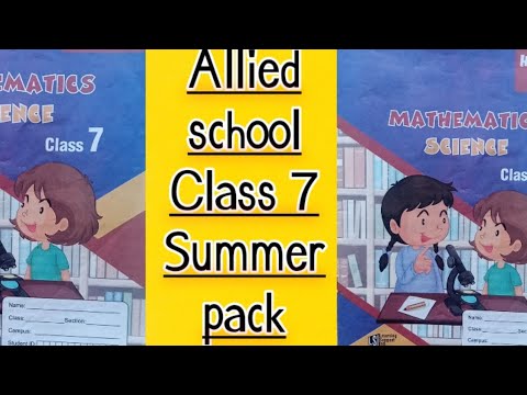 Class 7 (math+ sci) full summer pack Allied school#subscribe #summerpack #education #youtube
