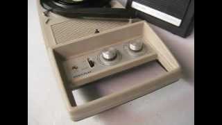 Vintage Realistic Portable Record Player AM Radio Turntable Test