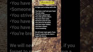 10 Signs You're Doing Well in life/Psychology facts#motivation#shorts#viralvideo