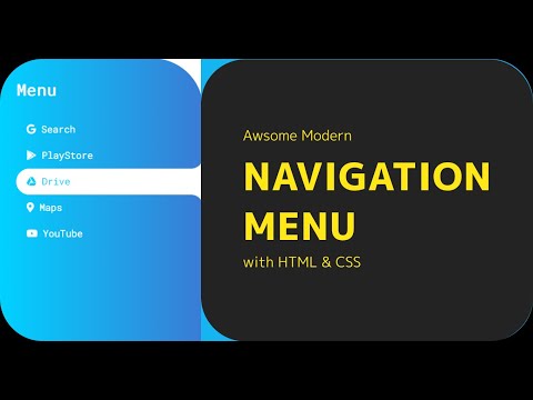 Awesome Modern Navigation Menu with HTML and CSS