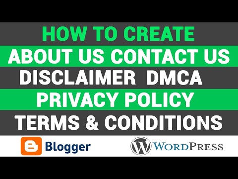 How to Create Terms and Conditions,Privacy Policy,Disclaimer,Contact Us Page for Blogger/Website