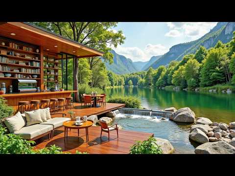 Spring Jazz Vibes Cafe Ambiance Forest Coffee Shop Relaxing Jazz Music~