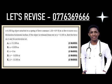 HOOKE'S LAW EXAM PRACTISE QUESTION