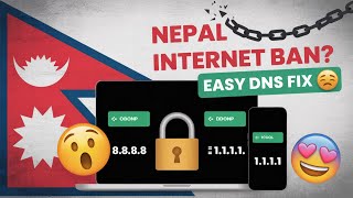 Unblock Websites in Nepal (Laptop)🔥 Easy DNS Trick (8.8.8.8 & 1.1.1.1) | No VPN Needed | Techy Guy