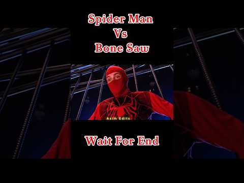 Spiderman 🕷️ Spiderman Vs ✅ Bone Saw Fighting ☠️😎 Attitude status 🔥 #spidermanattitude #shorts #edit