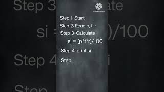Algorithm to find simple Interest.  please like and subscribe. #algorithm