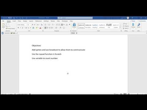 Scratch Broadcast, Variable and repeat