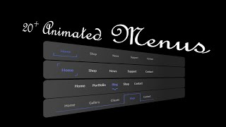Navigation Menu Animation with #html5  #css3  #javascript | 20+ Stunning Effects|#webanimationzone