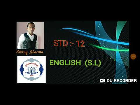 STD : 12 // ENGLISH // UNIT - 2 // READ - 1 (PART - 2)