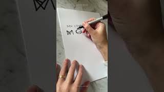 Illustrator Logo Design I MY LOVE IS ENOUGH ✨ Logo to Elegant Minimalist Tattoo #danibydsgn  #shorts
