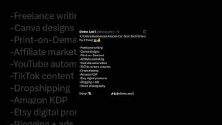 10 Online Businesses Anyone Can Start 💻💰. #makemoneyonline #onlinebusiness #passiveincome