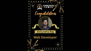 Aniruddha Ray - Kolkata Congratulation on Job Selection | Web Development Course 100% Job Guarantee