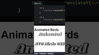 Animated CSS Trick | SVG Bird’s #css #coding #css3