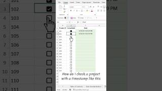 Insert Checkbox With Timestamp In Excel #excel #shorts #education #learning #data