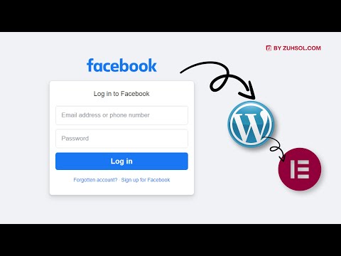 Facebook log in page clone with Elementor WordPress 2024