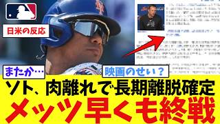 【悲報】メッツさん、ソトの長期離脱確定で早くも終戦してしまう、、、【なんJ プロ野球反応集】【2chスレ】【5chスレ】【大谷翔平】【MLB】【WBC】【ドジャース】