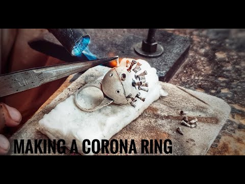 Making of Silver Ring of Corona Virus Shaped | Handmade Silver Ring of Corona Shaped