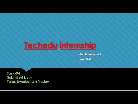 TechEdu Task-04 video