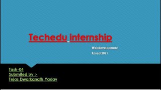 TechEdu Task-04 video