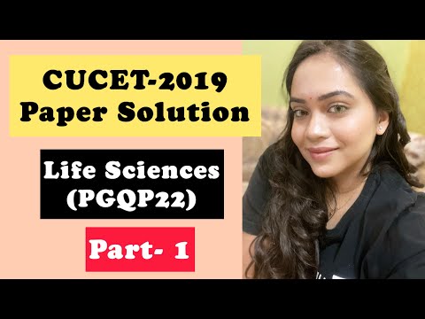 CUCET (PG) 2019 Life Sciences (PGQP22) Paper Solution | Part-1 | Must Watch |