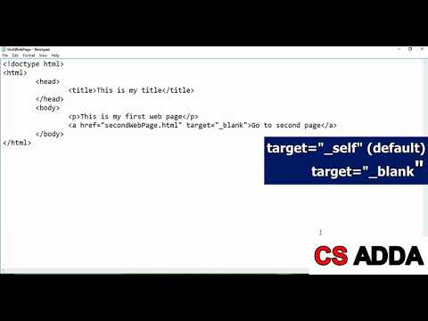 HTML hyper linking two pages #1.6