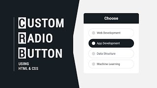 How To Make Custom Radio Button in HTML & CSS || CSS Project For Beginners - Alins Tutorial