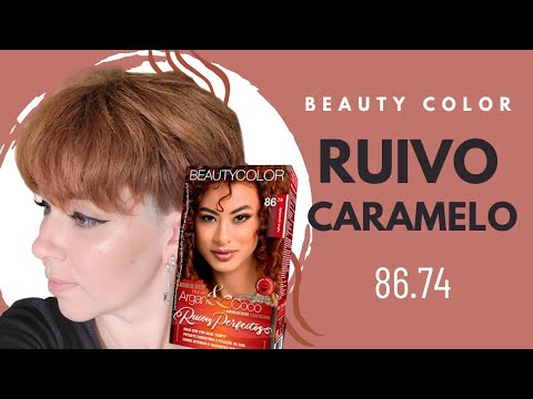 Testando Ruivo Caramelo Beauty Color - 86.74 e cortei mais o cabelo.