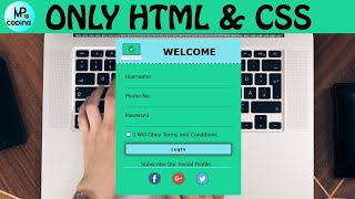 Create Responsive Login Form Using HTML and CSS | Best CSS Form Design Examples | MP CODING | ❤️