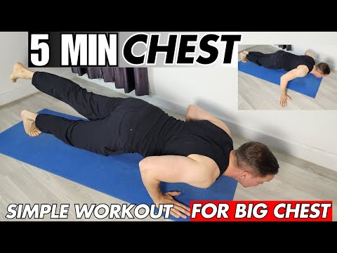 5 Minute Simple Chest Workout At Home For A Bigger Chest (No Equipment)