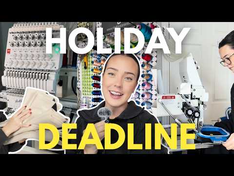 My At-Home Embroidery Business During Holiday Chaos | Behind-the-Scenes Vlog