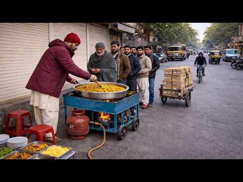MORNING BREAKFAST ON WHEEL  😍 PURE PUNJABI STREET FOOD VIDEOS COLLECTION | PAKISTANI STREET FOOD
