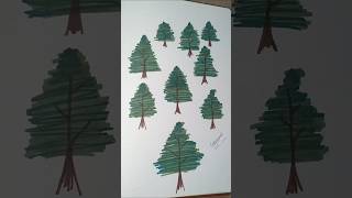 Tree Drawing with Marker | Easy & Aesthetic