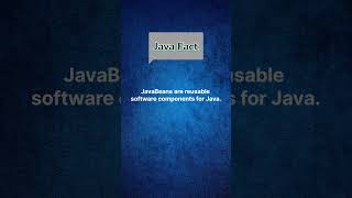 JavaBeans are reusable software components for Java.