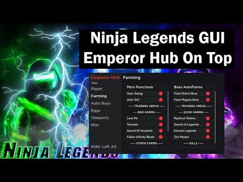 Ninja Legends 1 OP Script GUI | 25+ FEATURES | Emperor Hub