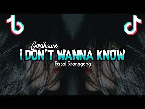 DJ I DONT WANNA KNOW VIRAL TIKTOK