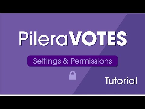 Ballot Settings and User Permissions | PileraVotes