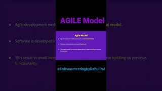 Agile Model in software testing  #shorts #ytshorts #hindi