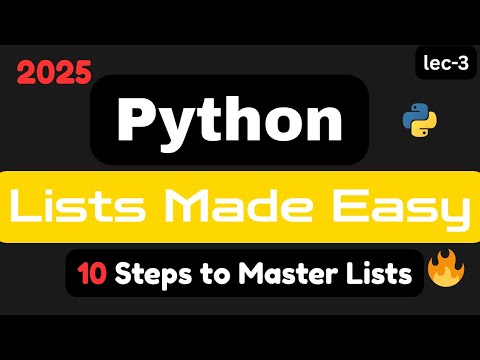 Python List Tutorial for Beginners | Create, Slice, Update Lists in 10 Easy Steps
