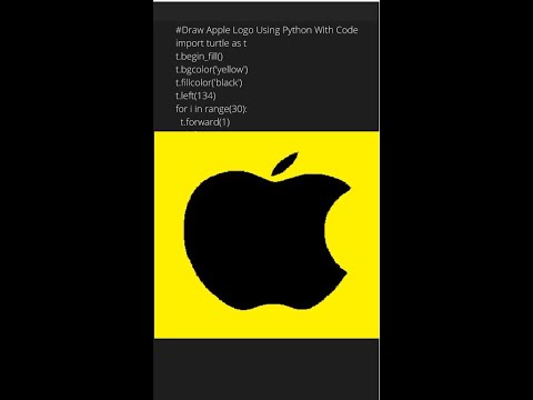 Draw Apple Logo Using Python With Code | #draw Apple logo #pythonturtle #Awesome Python Turtle Codes