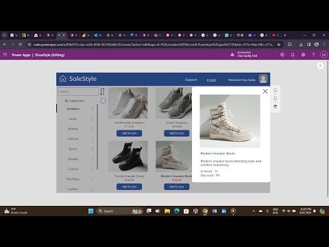 Microsoft Power Up Program | Final App | SoleStyle DuaSadiqSoleStyleFinalApp