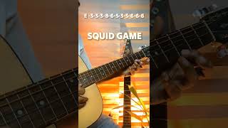 Very Easy Squid Game - Mingle Song Guitar Tutorial/ Tabs Lesson #shorts #squidgame #minglegame #song