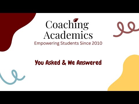 You Asked We Answered by Coaching Academics