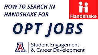 How to search for OPT or CPT jobs in Handshake #optjobs #opt #internationalstudents #Handshake