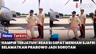 Prabowo Hampir Jatuh saat Peresmian Pesawat Airbus A400M, Menhan Sjafri Langsung Sigap