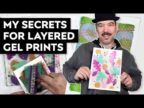 Exactly how I make single prints with multiple layers on a gel plate, step-by-step. #arttutorial