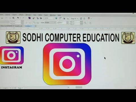 Instagram loggo design corel draw