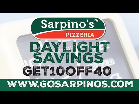 Extra Hour, Extra Pizza! 🍕 Daylight Savings Deal – $10 Off at Sarpino’s!